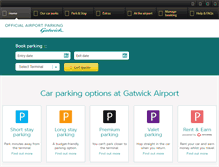Tablet Screenshot of gatwickparking.com